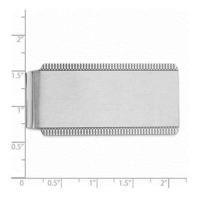 Sterling Silver Satin Money Clip – view 3