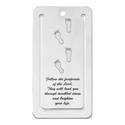Sterling Silver Footprints Poem Book Mark