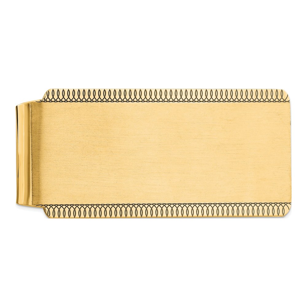 Sterling Silver Satin Gold-Plated Front Money Clip
