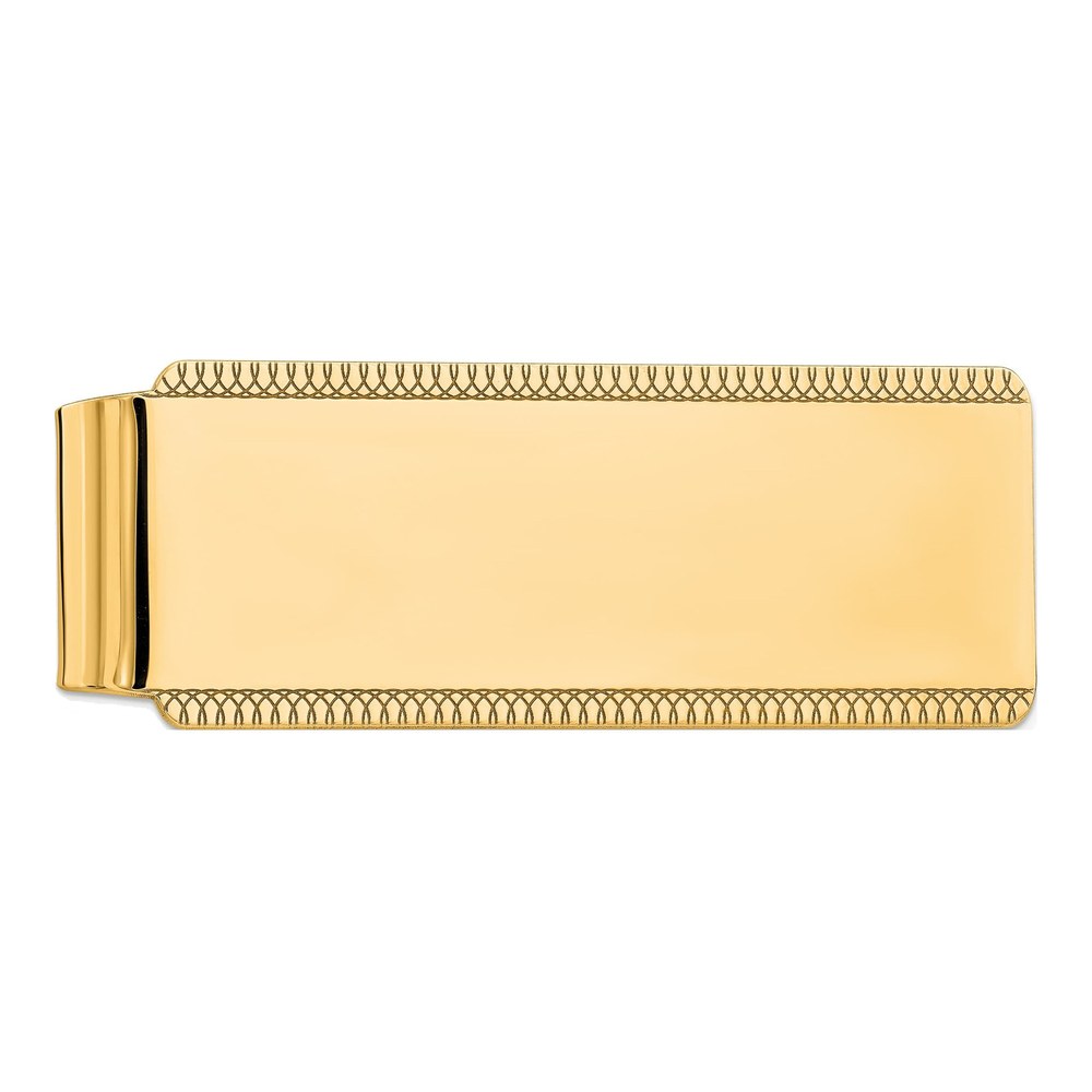 Sterling Silver Gold-Plated Satin Front Satin Back Money Clip