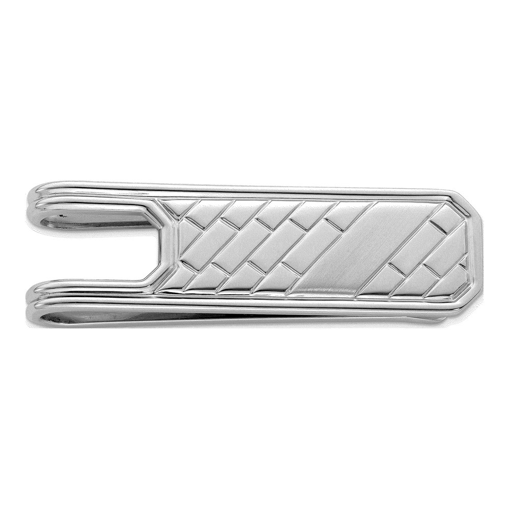 Men's Sterling Silver Rhodium-Plated Money Clip