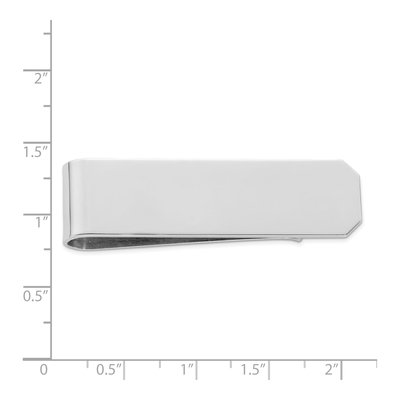 Sterling Silver Rhodium-Plated Money Clip for Men – view 3