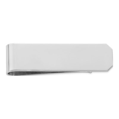 Sterling Silver Rhodium-Plated Money Clip for Men