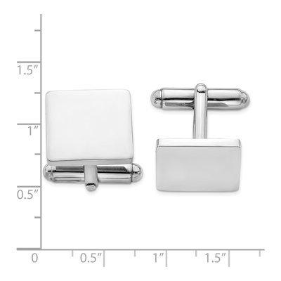 Men's Sterling Silver Square Cuff Links – view 3