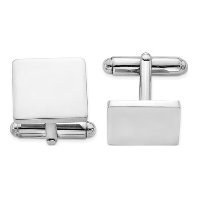 Men's Sterling Silver Square Cuff Links