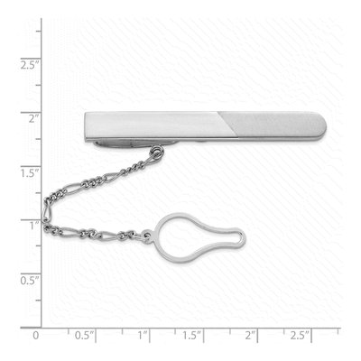 Sterling Silver Rhodium-Plated Tie Clip for Men – view 3