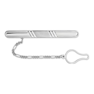 Men's Sterling Silver Rhodium Tie Clip