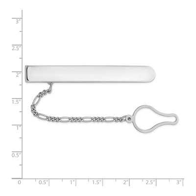 Sterling Silver Rhodium-Plated Tie Clip – view 3