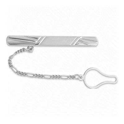 Men's Sterling Silver Rhodium-Plated Tie Bar