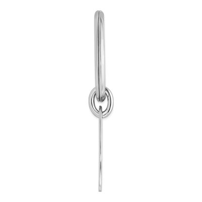 Sterling Silver Rhodium-Plated Key Chain, Engravable – view 3