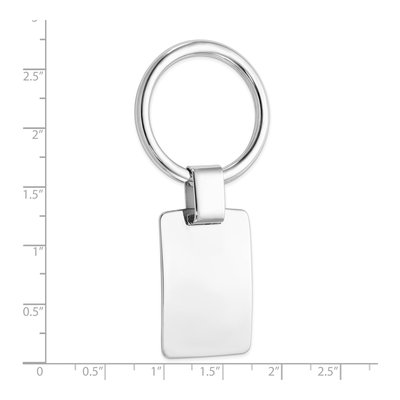 Sterling Silver Rhodium-Plated Key Chain – view 4