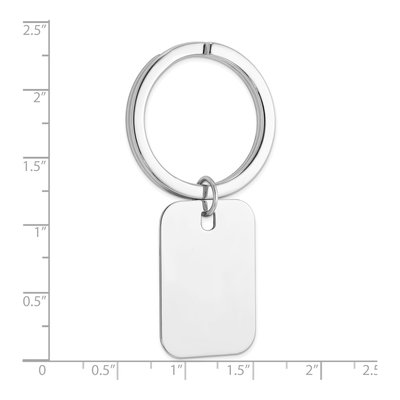 Sterling Silver Rhodium-Plated Key Chain – view 4