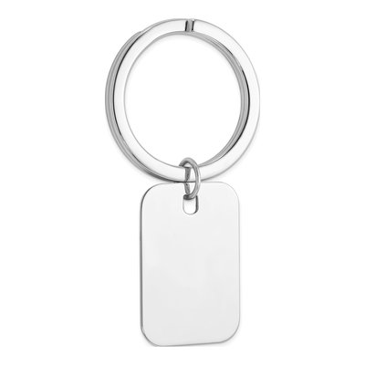 Sterling Silver Rhodium-Plated Key Chain
