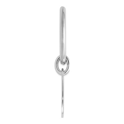Sterling Silver Rhodium-Plated Key Chain, Engravable – view 3