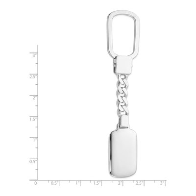 Sterling Silver Rhodium-Plated Key Chain – view 4