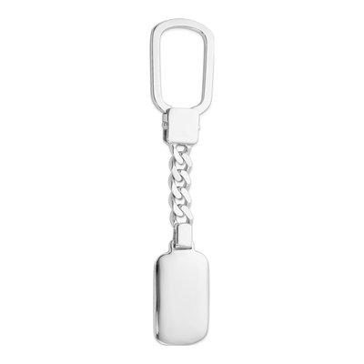 Sterling Silver Rhodium-Plated Key Chain