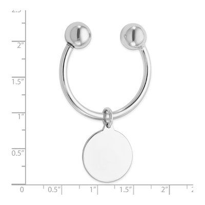 Sterling Silver Rhodium-Plated Key Chain – view 4