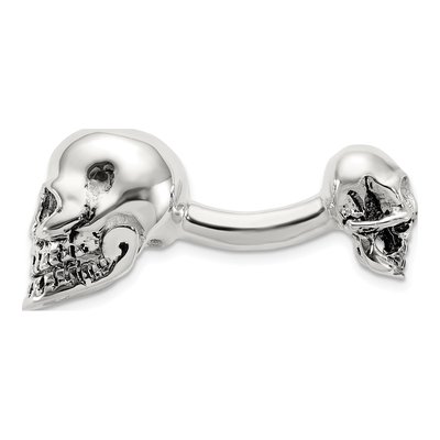 Sterling Silver Skull Cuff Links – view 3