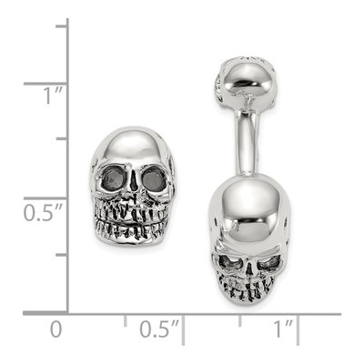 Sterling Silver Skull Cuff Links – view 4