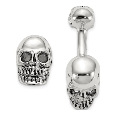 Sterling Silver Skull Cuff Links