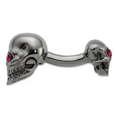 Men's Sterling Silver Skull Cuff Links – view 3