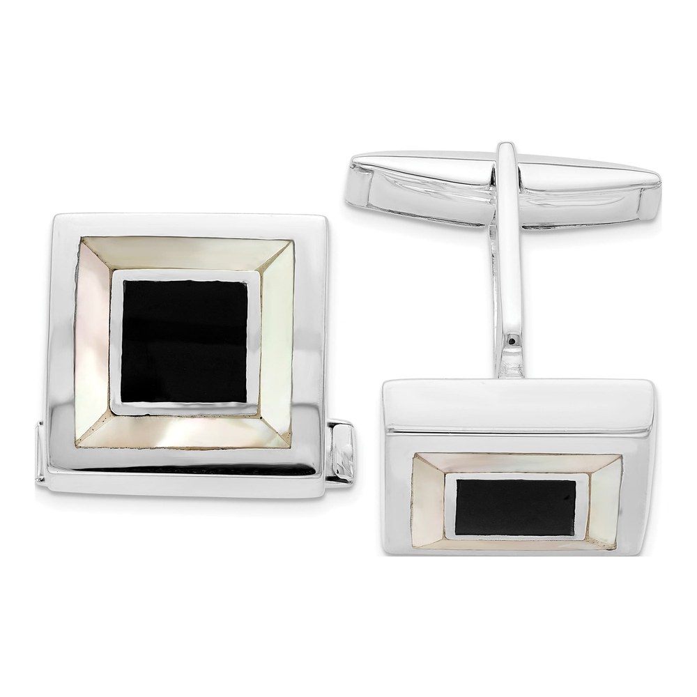 Sterling Silver Mother of Pearl Cufflinks