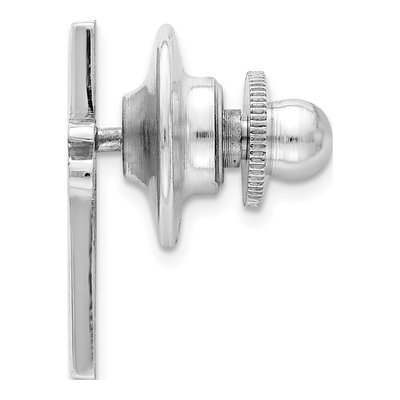 Men's Sterling Silver Jesus Cross Tie Tac – view 3