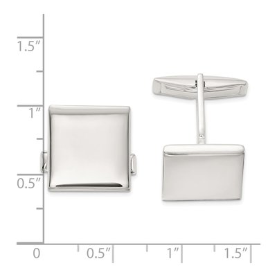 Sterling Silver Square Cuff Links – view 3
