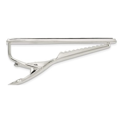 Men's Sterling Silver Onyx Tie Bar – view 3