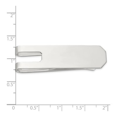 Sterling Silver Rhodium-Plated Money Clip for Men – view 4