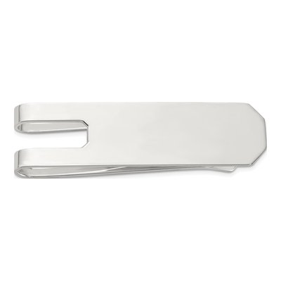 Sterling Silver Rhodium-Plated Money Clip for Men
