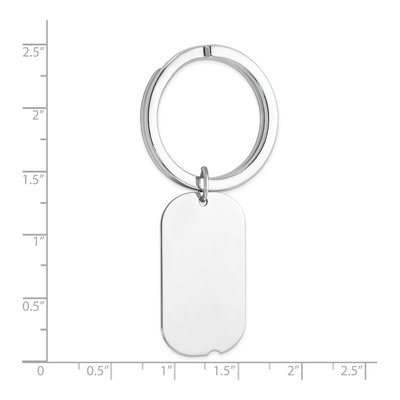 Sterling Silver Rhodium-Plated Key Chain – view 4