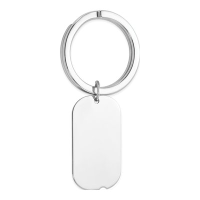 Sterling Silver Rhodium-Plated Key Chain
