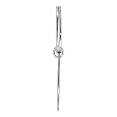 Sterling Silver Rhodium-Plated Key Chain – view 3