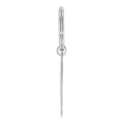 Sterling Silver Rhodium-Plated Key Chain, Engravable – view 3