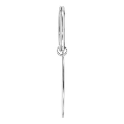 Sterling Silver Rhodium-Plated Key Chain, Engravable – view 3