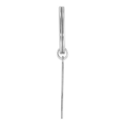 Sterling Silver Rhodium-Plated Key Chain, Engravable – view 3