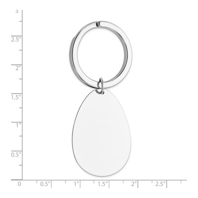 Sterling Silver Rhodium-Plated Key Chain – view 4