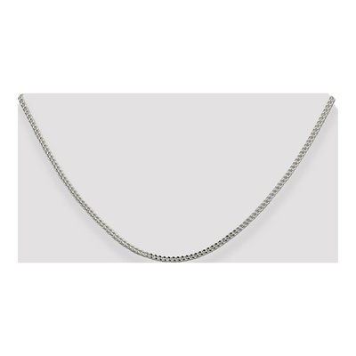 Sterling Silver 1.8mm Diamond-Cut Square Franco Chain – view 4