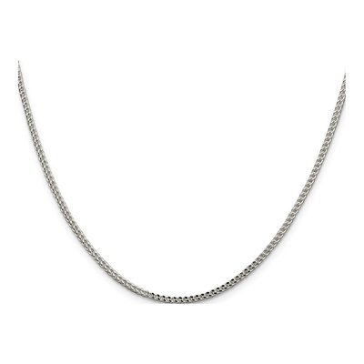Sterling Silver 1.8mm Diamond-Cut Square Franco Chain – view 2