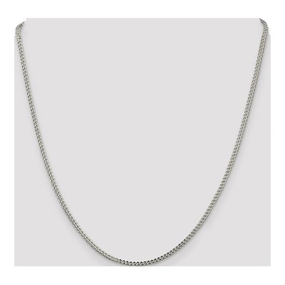 Sterling Silver 1.8mm Diamond-Cut Square Franco Chain – view 4