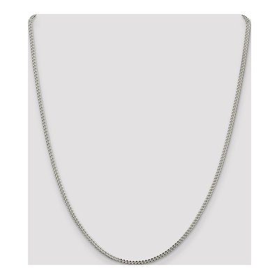 Sterling Silver 1.8mm Diamond-Cut Square Franco Chain – view 4
