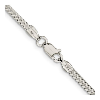 Sterling Silver 1.8mm Diamond-Cut Square Franco Chain – view 3