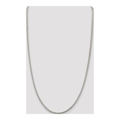 Sterling Silver 1.8mm Diamond-Cut Square Franco Chain – view 4