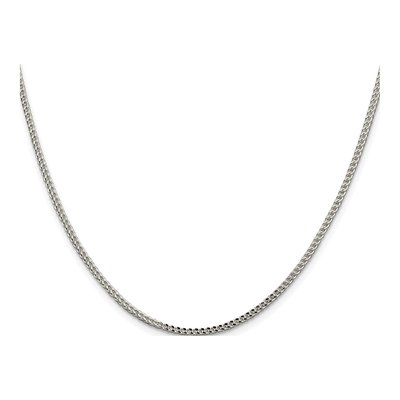 Sterling Silver 1.8mm Diamond-Cut Square Franco Chain – view 2