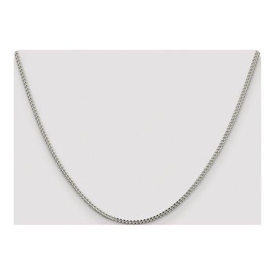 Sterling Silver 1.8mm Diamond-Cut Square Franco Chain – view 4