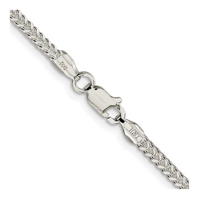 Sterling Silver 1.8mm Diamond-Cut Square Franco Chain – view 3