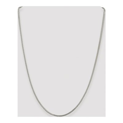 Sterling Silver 1.8mm Diamond-Cut Square Franco Chain – view 4
