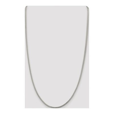 Sterling Silver 1.8mm Diamond-Cut Square Franco Chain – view 4