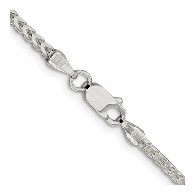 Sterling Silver 2.55mm Diamond-Cut Square Franco Chain – view 3